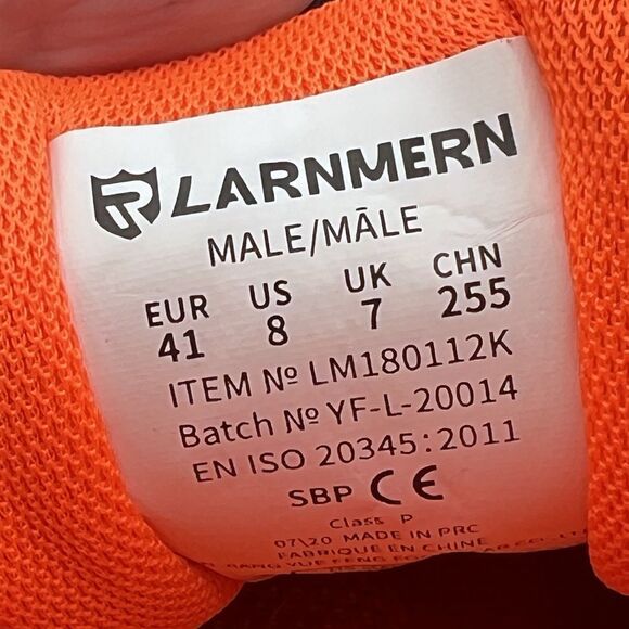 LARNMERN Men Non Slip Steel Toe Shoes Breathable Work Safety Sneakers Sz 8 main image 4